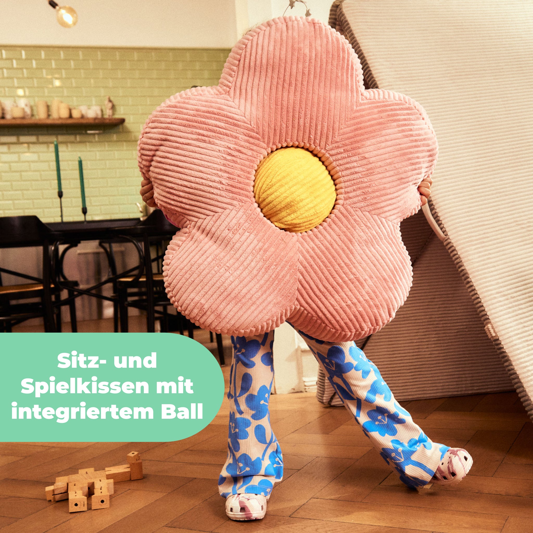 KOOJA Kissen Flower – Dusty Rose
