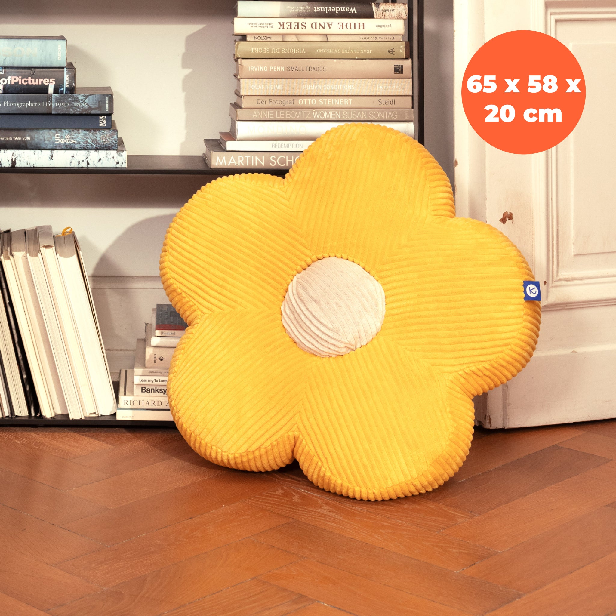 KOOJA Kissen Flower – Bumblebee Yellow
