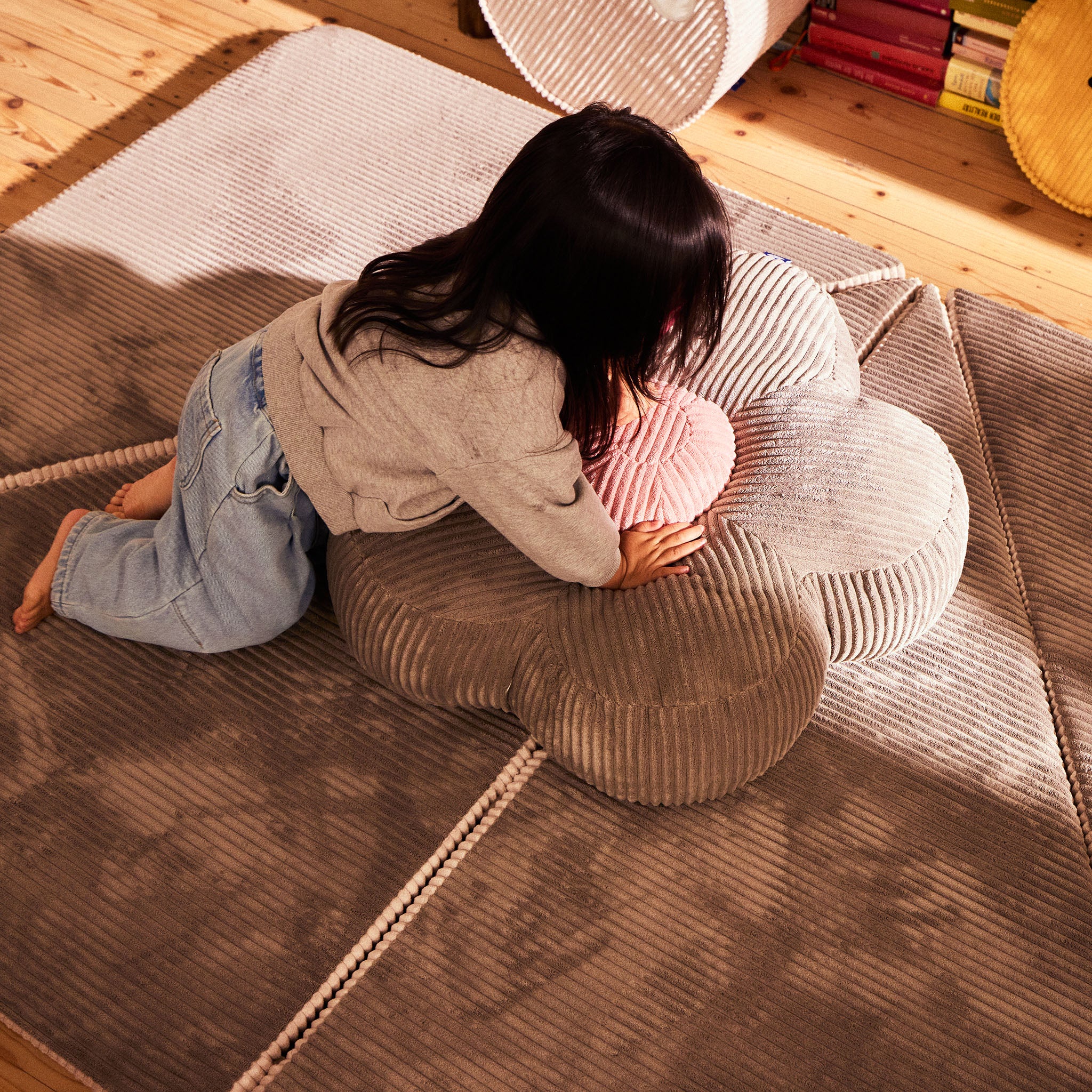 Kissen "Flower" – Misty Taupe