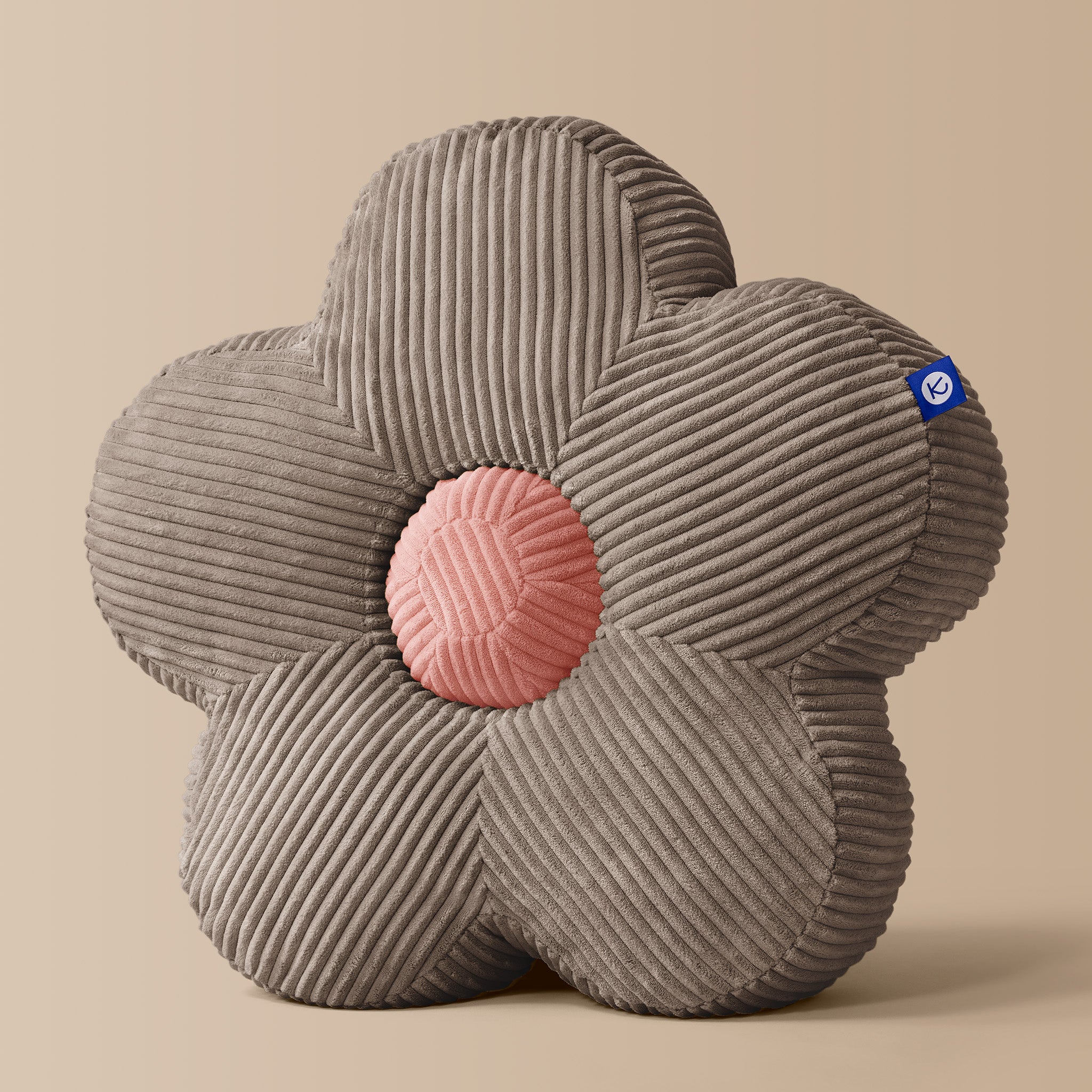 KOOJA Kissen Flower – Misty Taupe
